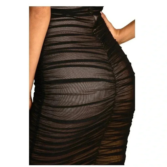 LULU’S | Already RSVP'd Black Ruched One-Shoulder Bodycon Dress Size M (NWT) - Picture 5 of 7